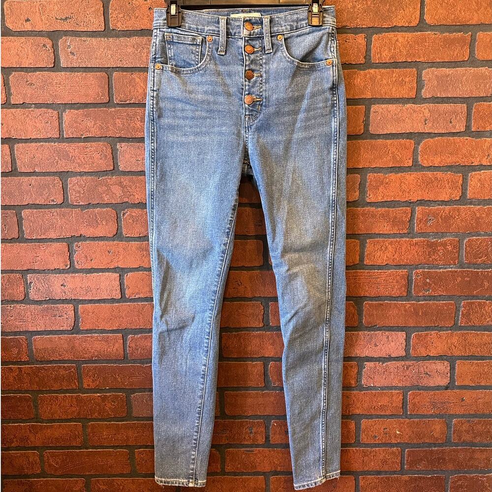 Madewell 10" High Rise Skinny Size 27 Jeans Button Fly Medium Wash